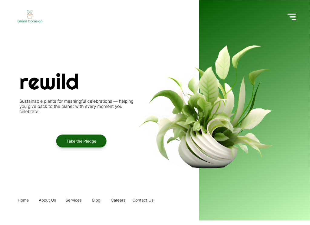 Green Occasion Website Redesign