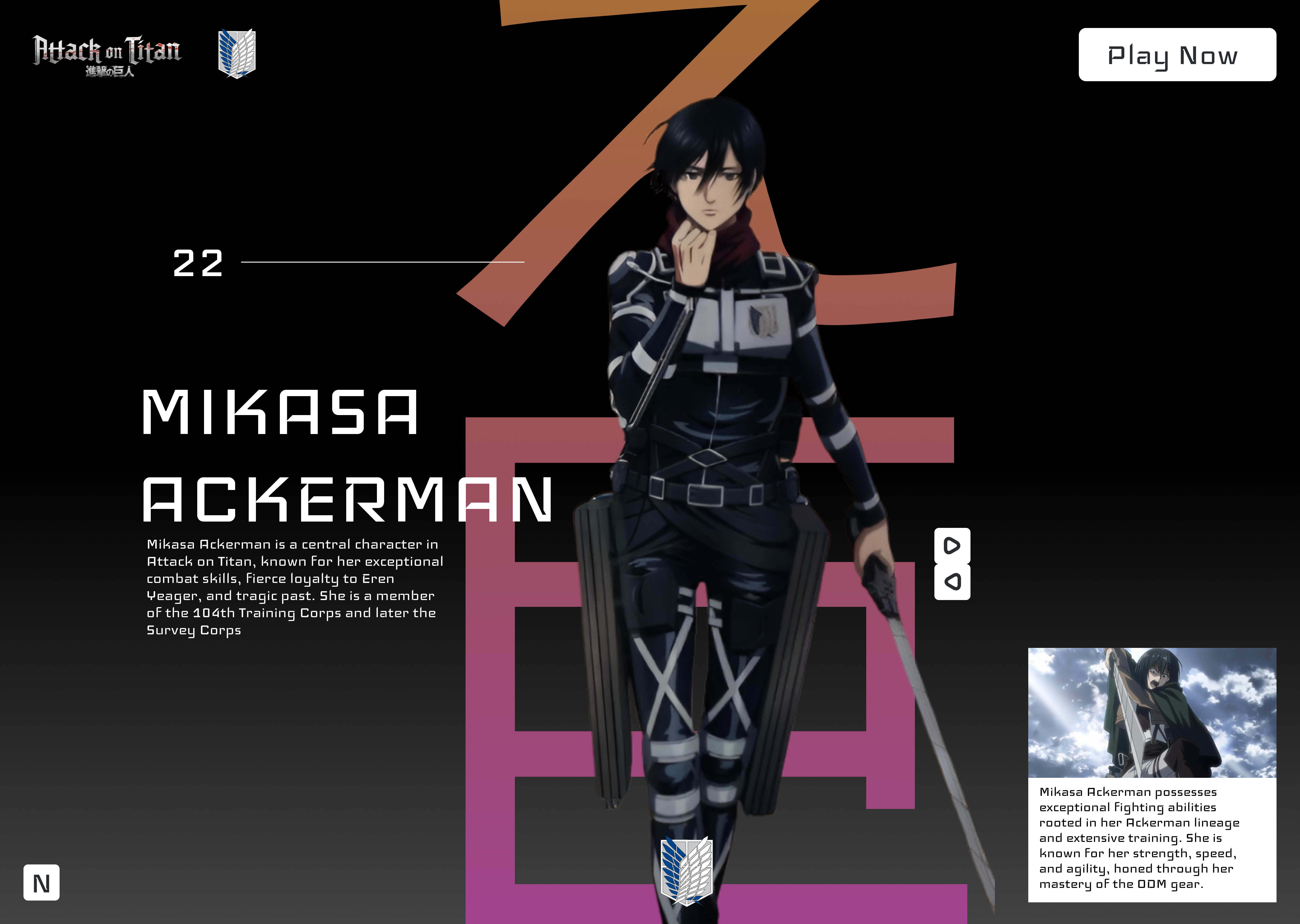 Mikasa Ackerman Character Select
